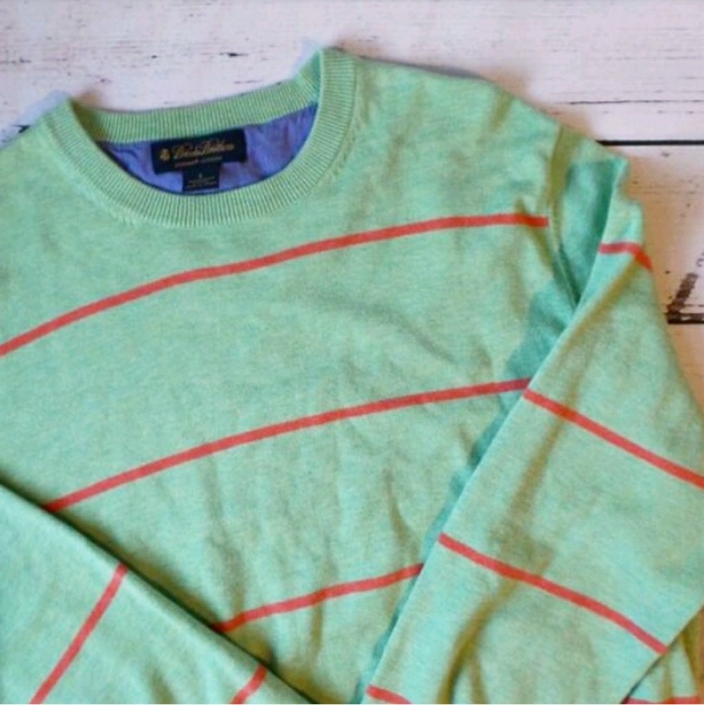 Brooks Brothers Supima Cotton Sweater Large Green